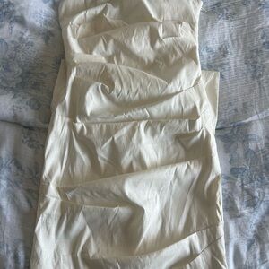 Lovely Day Strapless Ruched Cream Bow Dress